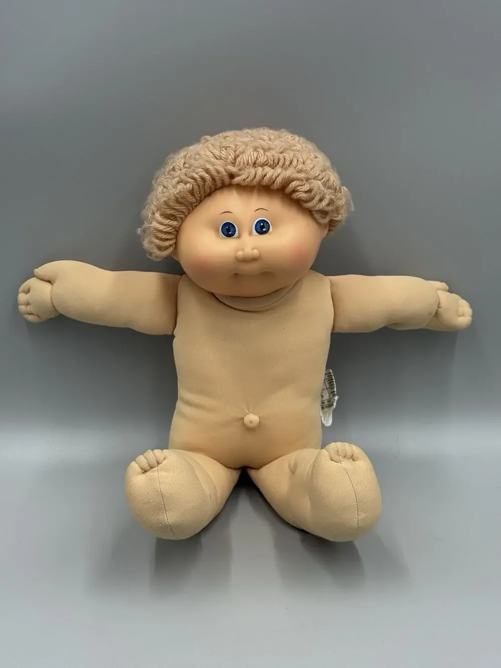 Vintage 1982 Cabbage Patch Kids Boy Doll Blonde Hair Blue Eyes